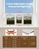 Cat Door for Window, Adjustable to Fit Window Width 889-1016 mm, 4 Secure Lock Modes, Aluminum Frame, High-Transparency Glass, Magnetic Closure,
