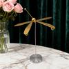 Metal Balance Dragonfly Ornament Alloy Balancing Dragonfly Decoration with Round Base Home Office Desktop Decor