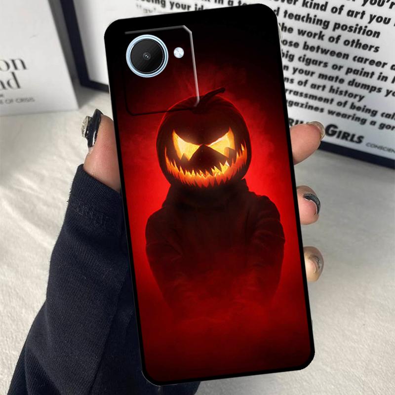 Чехол на Хэллоуин Тыква Призрак Мумия для Realme C55 C75 C67 C63 C51 C61 C53 C35 C65 C71 11 12 13 14 Pro Plus GT6 GT7 15 Pro