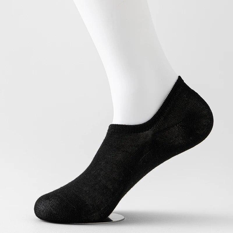 5 пар женских однотонных носков-лодочек, невидимые низкие силиконовые противоскользящие носки, летние носки с защитой от натирания щиколотки