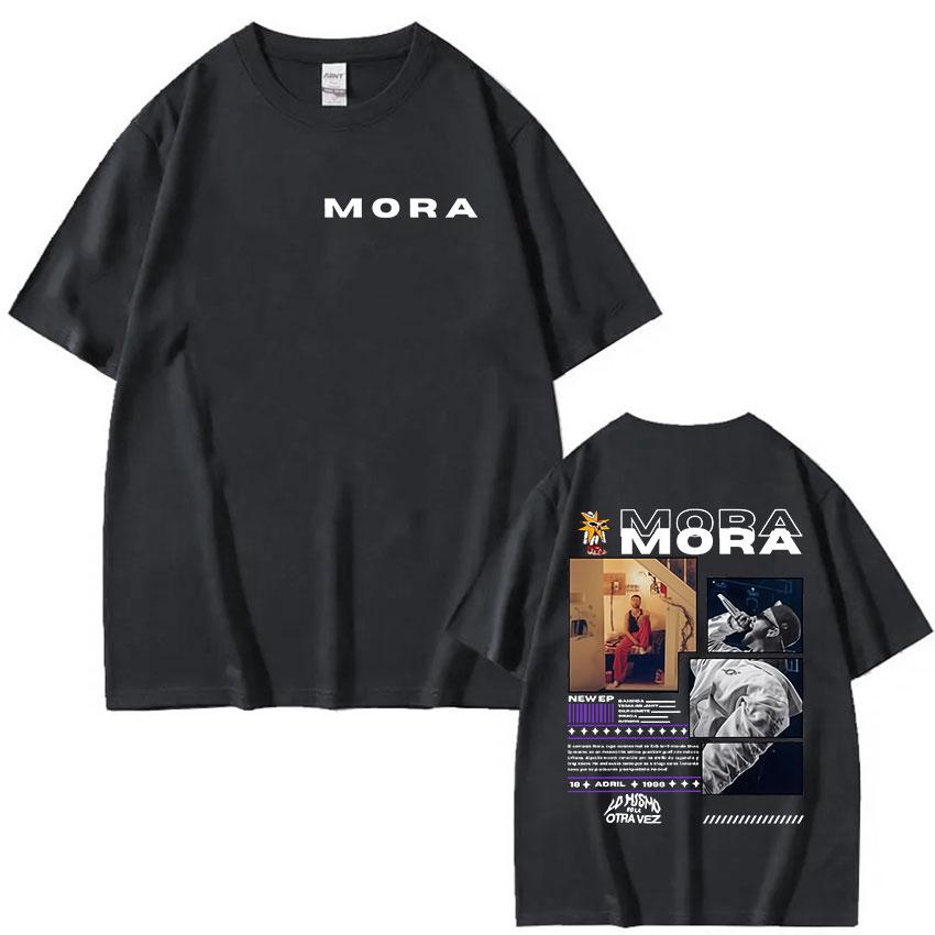 Rapper MORA Tour 2025 New Album Graphic T Shirts Men Clothing Hip Hop Gothic TShirt Y2K Vintage Oversized Short Sleeve TShirts
