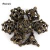 7 Pcs Copper Skull Head Metal Dice Hollow Metal Polyhedral Dice Set Suitable for Role-Playing RPG Board Game Card Game