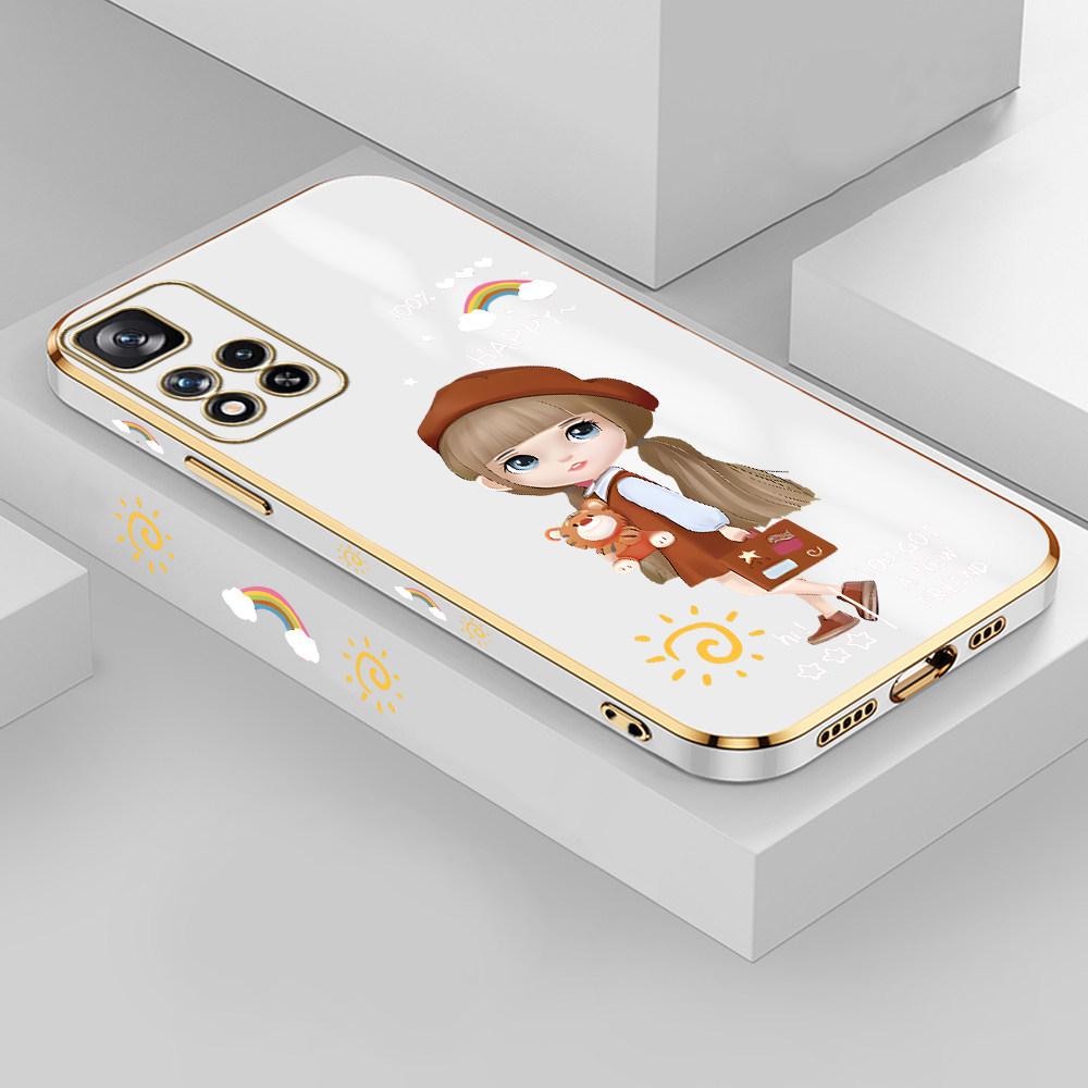 Для Redmi Note 13 Pro 12 Pro 12S 11 Pro 11S 10S OPPO A38 A77s A96 Realme C33 C65 OnePlus мягкий TPU полный объектив защитный чехол для телефона для милой девушки