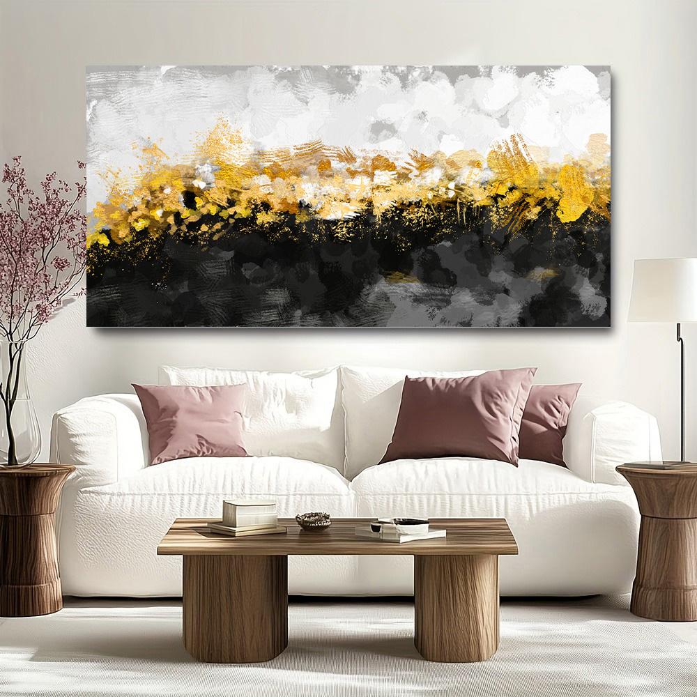 Abstract Wall Painting Golden Art Wall Pictures for Living Room Canvas Painting Home Decor Posters and Prints Vintage Cuadros