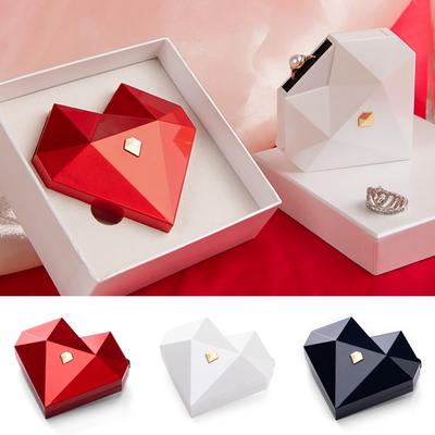 Водонепроницаемая коробочка для кольца в форме сердца Элегантная автоматически открывающаяся шкатулка для драгоценностей Коробочка для кольца для предложения Помолвка