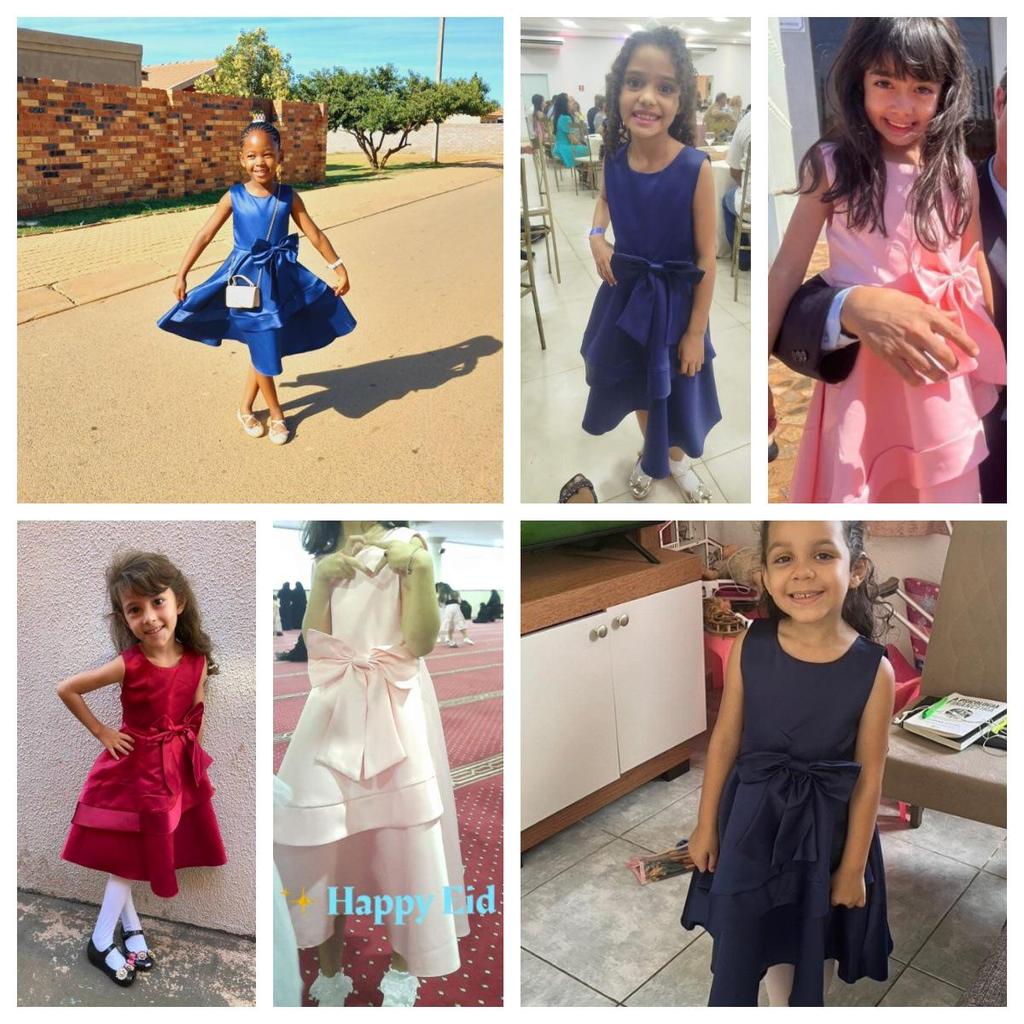 Красное платье принцессы для выступлений средней длины для девочек