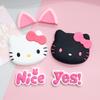 Чехол для телефона Hello Kitty с красной розой, аксессуары для волос, украшения для автомобиля, наклейки для бутылки с водой и холодильника, украшения для Crocs.