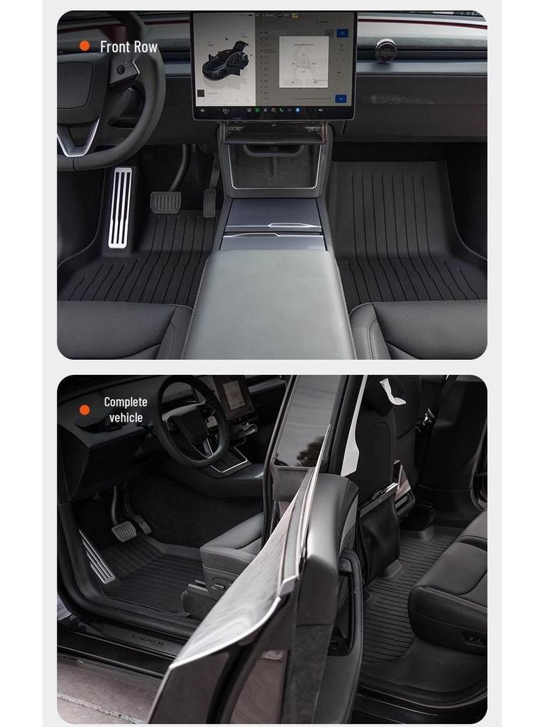 Совместимые TPE коврики для ног для Tesla Model Y: Премиальный набор класса «мать-ребенок»