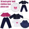 Pop Clothes Set For 18Inch American&43Cm NewBorn Baby Reborn Doll Clothes Accessories Our Generation Girl's Toys Gift