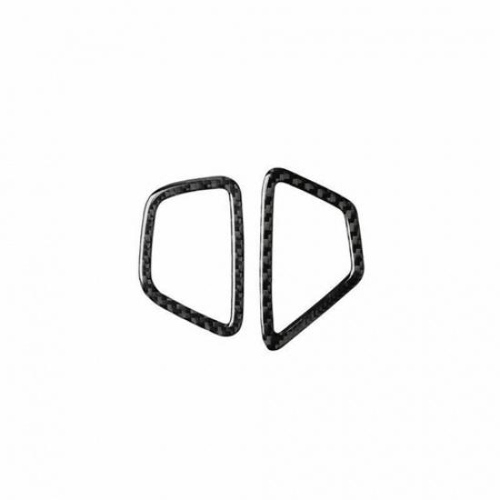 Cover Trim Real Carbon Fiber Dashboard Side Outlet Vent 2018-22 For BMW 5 Series