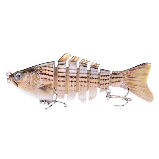 1/2/3/5Pcs 10CM/15.5G Multi-Jointed Fishing Lure with Hooks Realistic 7-Section Swimbait Plastic Artificial Bait Freshwater Saltwater Accessories
