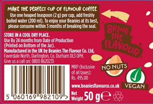 Beanies | Instant Flavoured Coffee | Amaretto Almond|Low Calorie, Sugar Free | 50 g | Pack of 1