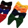 Solid Mens Oversized Bow Tie Velvet Adjustable Necktie Fashion Big Bow Tie  Wedding Party