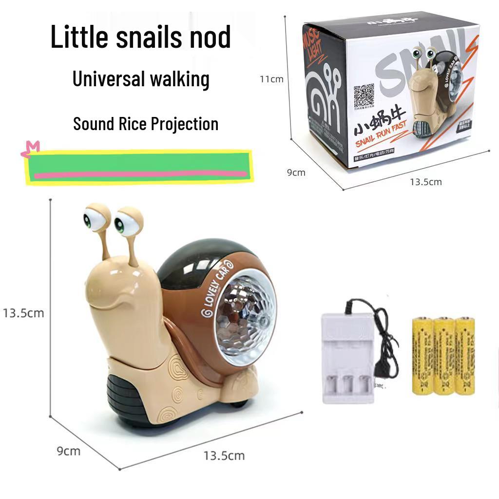 Electric Hermit Crab Toy - Obstacle Avoidance, Music & Light Projection for Kids