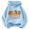 Kids KATSEYE Cartoon Character Hoodie Girls Long Sleeve Hooded Sweatshirt Group Graphic Pullover Children Casual Street Tops
