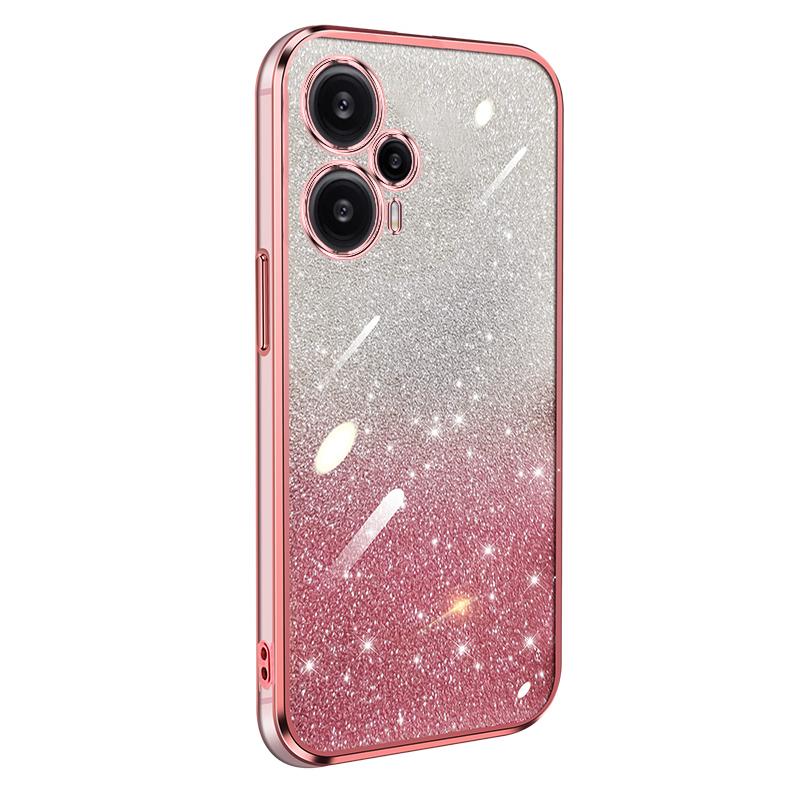 KEYSION Роскошный чехол-бампер с блестками для Xiaomi POCO F5, прозрачный, мягкий ТПУ, противоударная задняя крышка для POCO F5 Pro