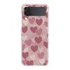 love flower Art Phone Case For Samsung Galaxy Z Flip 3 4 5 Hard Folding Clear PC Bumper For Samsung Z Flip3 Transparent Cover