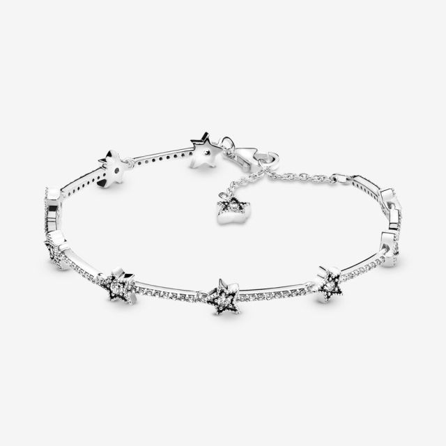 S925 Серебряный Цвет Sky Star Shine Летний Браслет Женские Модные Украшения