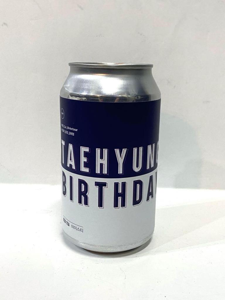 [Б/У] BTS | V Тэте Банка на день рождения Этикетка на день рождения Дизайн для фанатов Куплено в Корее