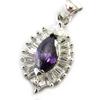 [M7131] - Серебряный кулон с аметистом «Сисси»
