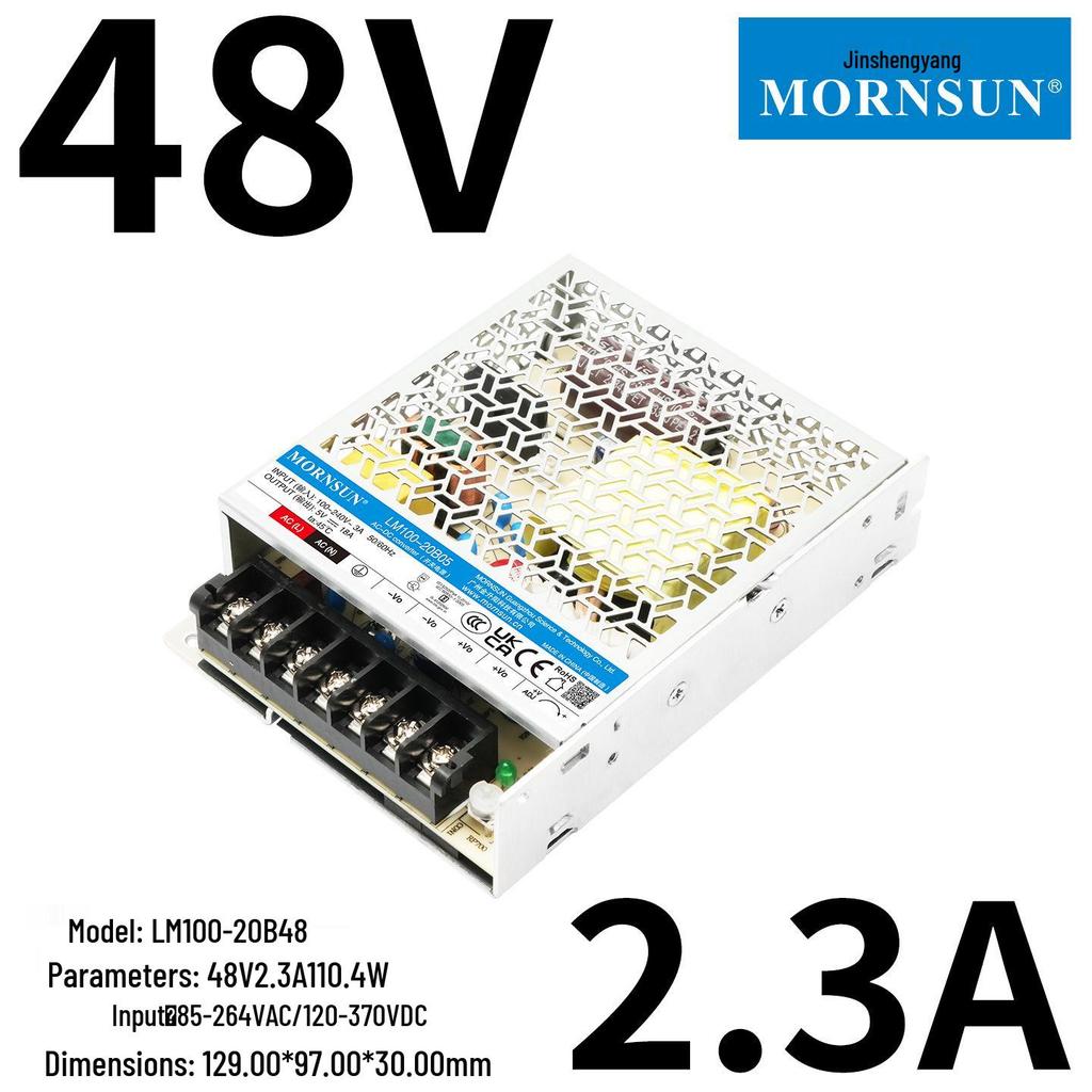 LM100-20B12V/24V Ultra-Thin 100W AC/DC Chassis Power Supply (Input 110/220VAC)