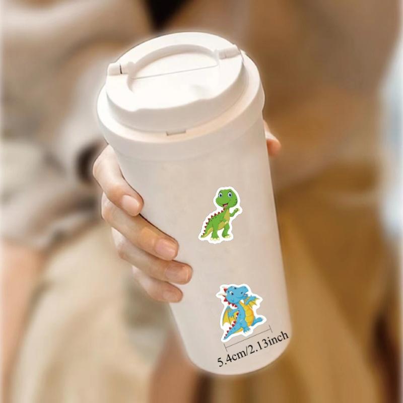 50PCS Dinosaur Stickers Set Cute Cartoon Animal Decals Vinyl Waterproof for Scrapbooking Skateboards Laptops