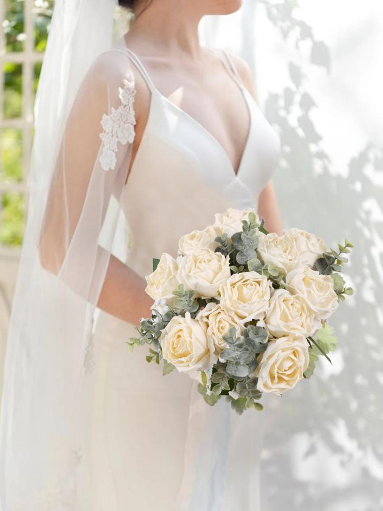 12шт искусственный цветок розы с одним стеблем 36см шелковый материал поддельные розы, используемые для украшения свадебного букета, украшения свадебного центра, цветочная стена