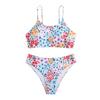 European and American sexy swimsuit suit split swimsuit women and girls floral bikini three-point underwear