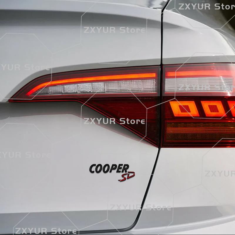 Metal COOPER SD Emblem Car Sticker Letter Badge Body Rear End Trunk Decor For Mini Cooper S R60 R52 R53 R55 R56 F54 F55 F56 F60 e4