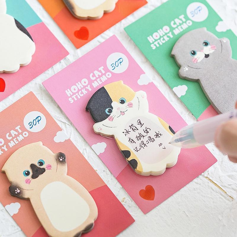 1 Pcs Cute Cat Series Sticky Note Student Message Sticker N Times Memo Pad Scrapbooking School Label Stationery