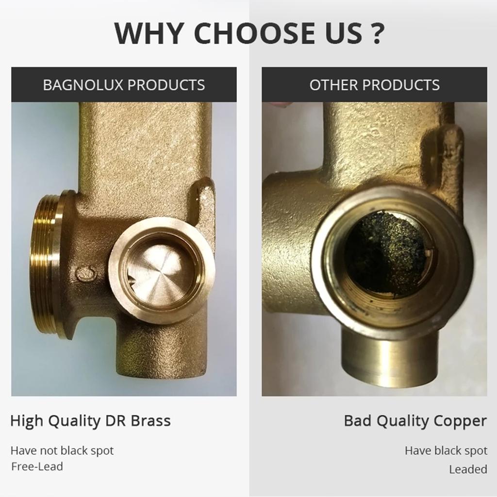 Душевой гарнитур для ванной Bagnolux Gun Gray с латунной головкой Rianfall Luxury Combo, настенный смеситель с переключателем для горячей и холодной воды, кран для ванной комнаты