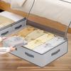 Прозрачный ящик для хранения под кроватью для одежды и разных вещей - Большая вместимость, складной органайзер в стиле выдвижного ящика