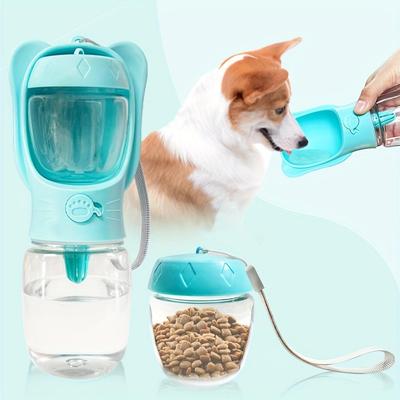 Портативная бутылка для воды для собак с контейнером для еды, уличный диспенсер для воды для домашних животных для походов, прогулок, путешествий, предметы первой необходимости для щенков