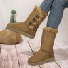 Fashion Ladies Shoes 2024 High Quality Slip-on Women's Boots Fashion Round Toe Daily Boots Women Winter Short Plush Keep Warm Snow Boots