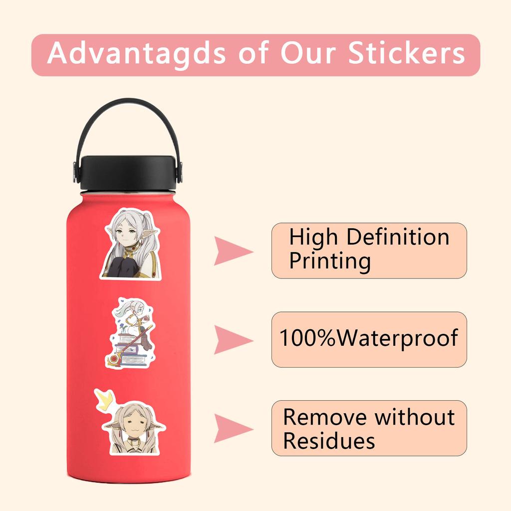 55 Новых Моделей Стикеров-Дудлов Фрирен: За пределами конца путешествия Чемодан Стикеры для Мобильного Телефона