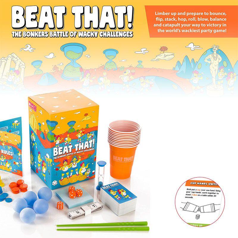 Уморительная настольная игра Beat That Для семей Детей Взрослых С 160 Безумными Испытаниями