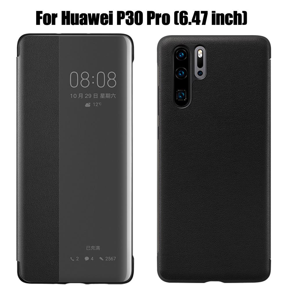 Умный чехол-книжка Smart View для Huawei P50 Pro, P40, P30 Lite, P20, P10 Plus, Mate 20 Lite, Mate 20, Mate 10 Pro с функцией Авто Сон/Пробуждение и Защитой Всего Корпуса