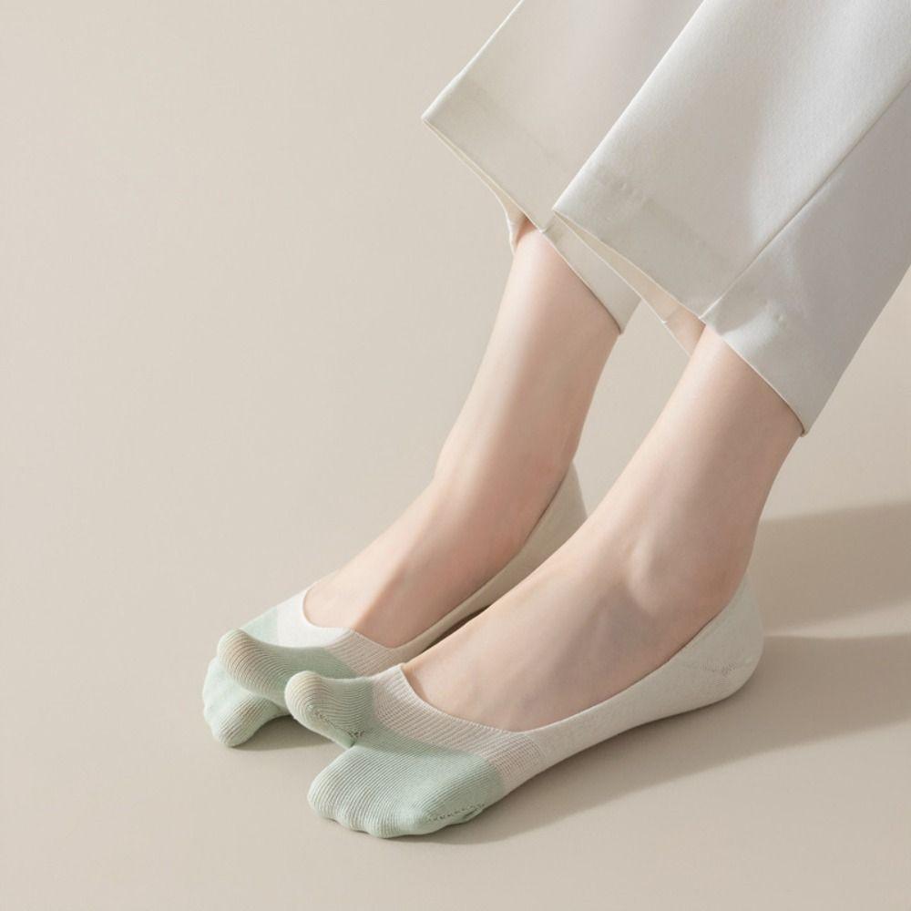 Mesh Flip Flops Socks Elastic Finger Hosiery Breathable Split Toe Boat Socks Student
