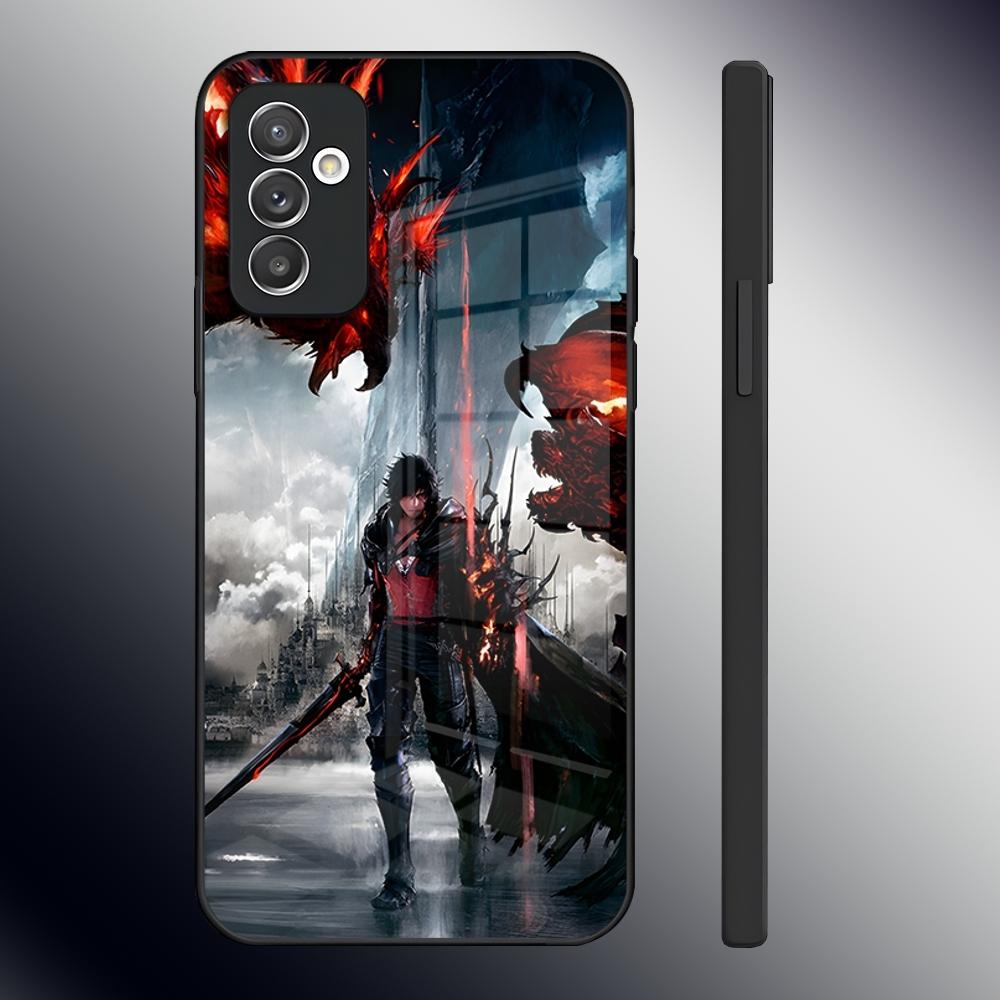 Чехол для телефона Final Fantasy для Samsung S24 Ultra S23 S22 S20 Fe S21 Plus A54 A34 A24 A53 A13 A16 Стеклянная задняя крышка