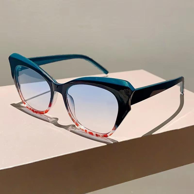 Солнцезащитные очки Cat Eye Vintage, женские брендовые дизайнерские модные градиентные солнцезащитные очки, женские ретро-зеркальные очки для улицы, солнцезащитные очки UV400