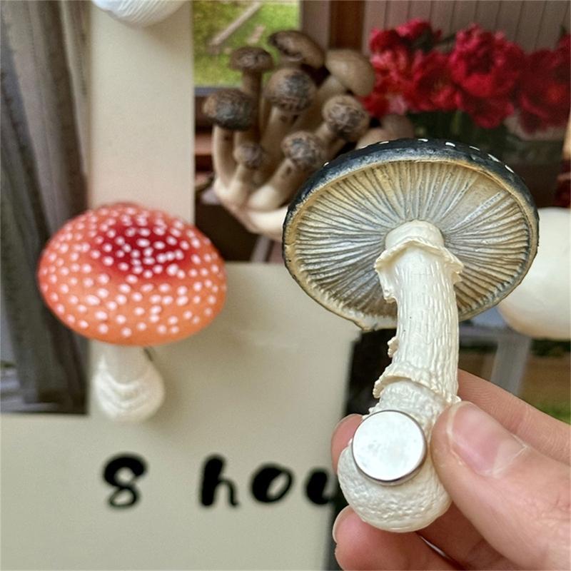 Portable Mini Mushroom Fridge Magnets   Home   Realistic Simulation  PVC Craft