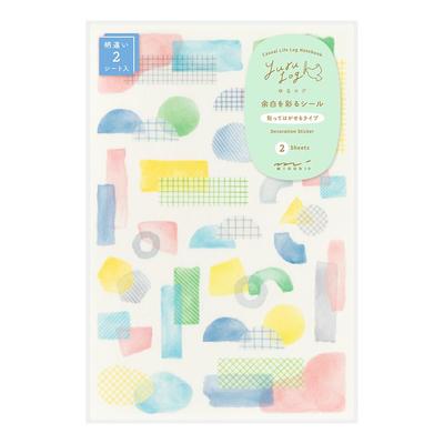 Наклейки Midori Yuru Log 2 листа Коллаж [Всего 5 видов]