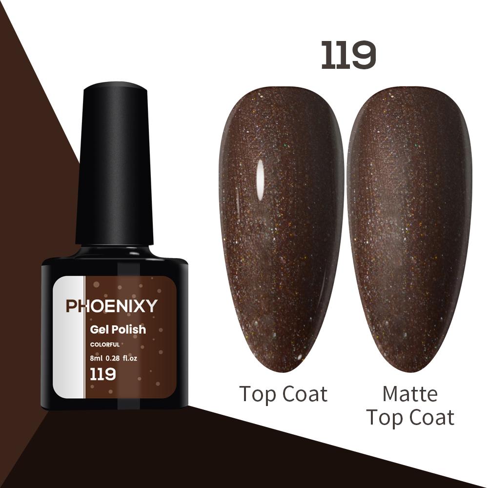 Лак для ногтей PHOENIXY, 8 мл, УФ-светодиодный гибридный лак для дизайна ногтей, гель-лайнер для маникюра, полупостоянная основа, верхнее покрытие, гель с блестками, блестящие цвета, гель