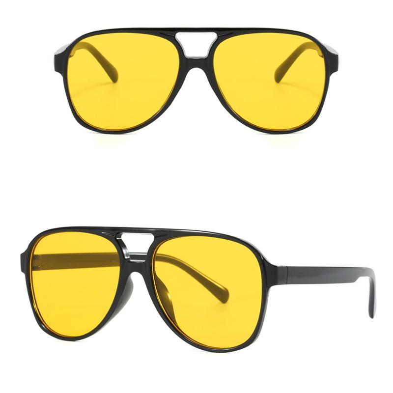 Trend Большие солнцезащитные очки Классические женские и мужские большие солнцезащитные очки с двойной переносицей в оправе Женские очки с большой оправой