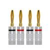 CERRXIAN 4mm Solderless Banana Plug Connector Banana Plug Speaker [Rear Connection Type 24k Gold Plated Metal Shell] Screw-tight Banana Plug