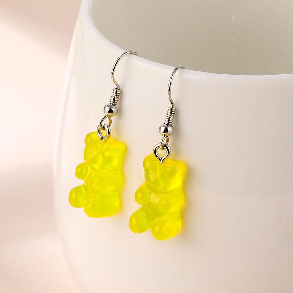 Прекрасные серьги-подвески с медведями из смолы для женских украшений. Милые, высококачественные, многоцветные, модные, подарок ARI