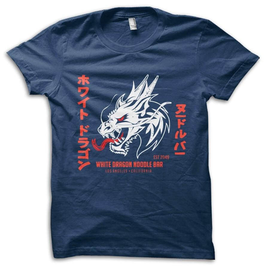 White Dragon Noodle Bar Blade Runner 2018 Tyrell Corp темно-синяя футболка 9198