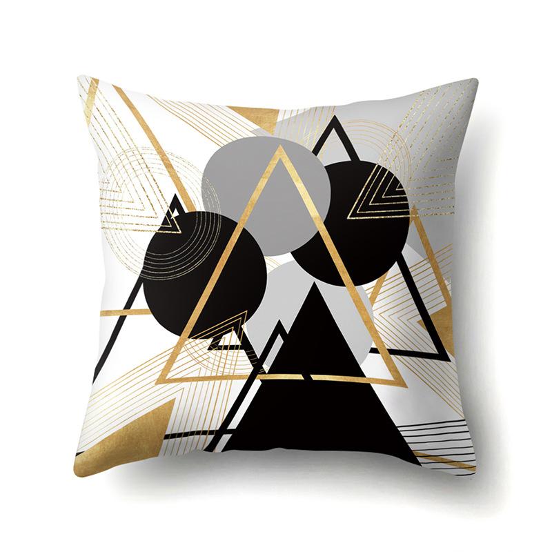 Polyester Pillow Case Automobile Decoration Home Printed Pillow Case Waist Cushion Cover Car Cushion Head Cushion Cover