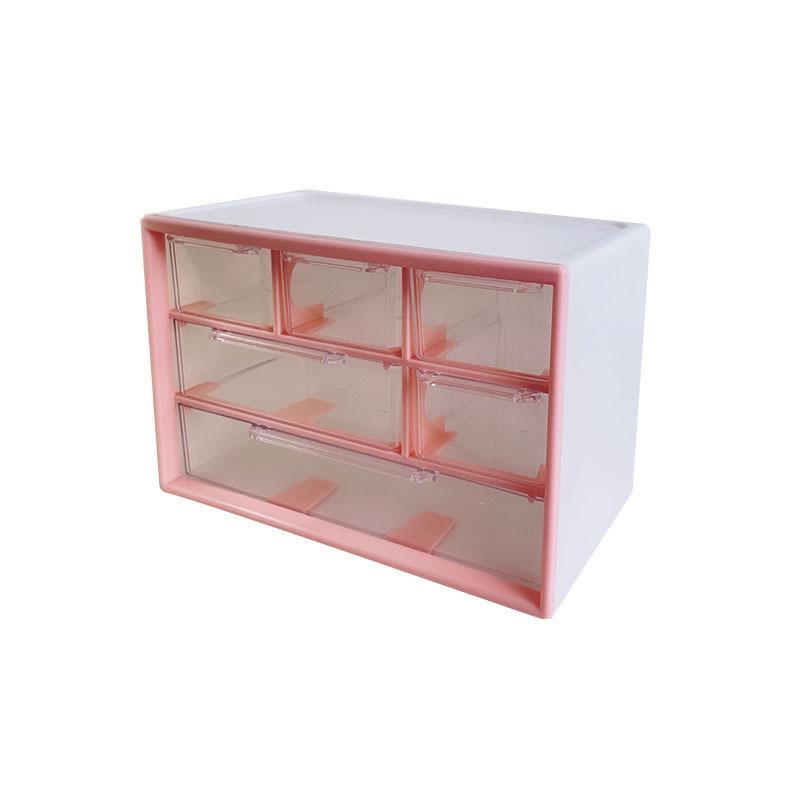 Прозрачный органайзер для украшений и аксессуаров для волос из девяти сеток для хранения на рабочем столе