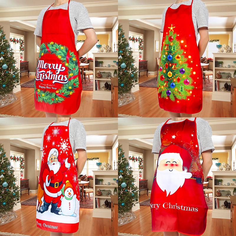 Рождественские Новые Тканевые Принты Снеговик Рождественский Фартук Рождественские Украшения